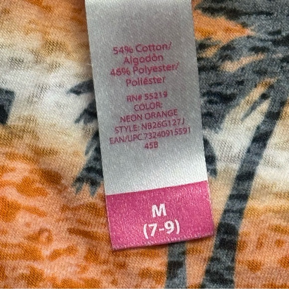 No Boundaries Orange and White Muscle Tee - Picture 5 of 8